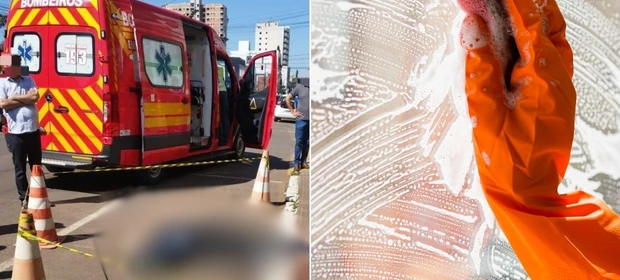 Trabalhador escorrega durante limpeza de prédio e morre após despencar