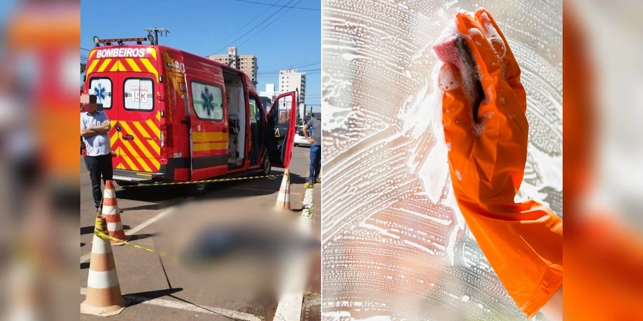 Trabalhador escorrega durante limpeza de prédio e morre após despencar