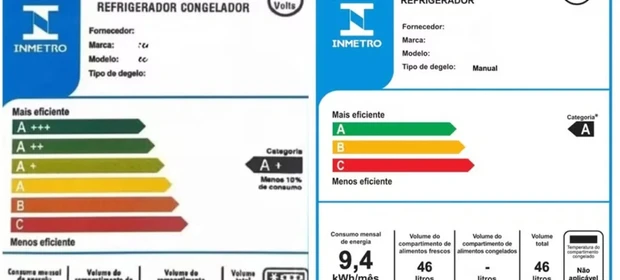 Brasil mudará selo de eficiência energética de geladeiras e freezers a partir de 2026; nova classificação terá apenas três níveis