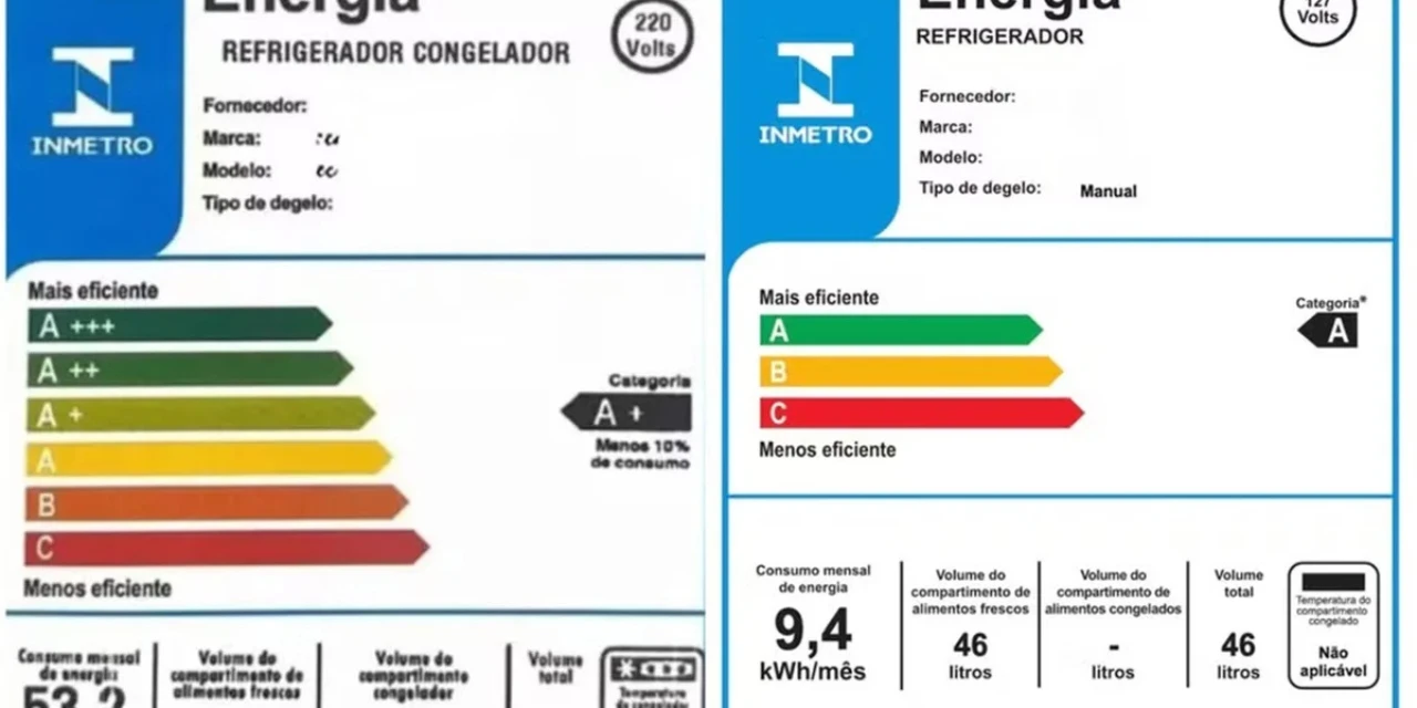 Brasil mudará selo de eficiência energética de geladeiras e freezers a partir de 2026; nova classificação terá apenas três níveis
