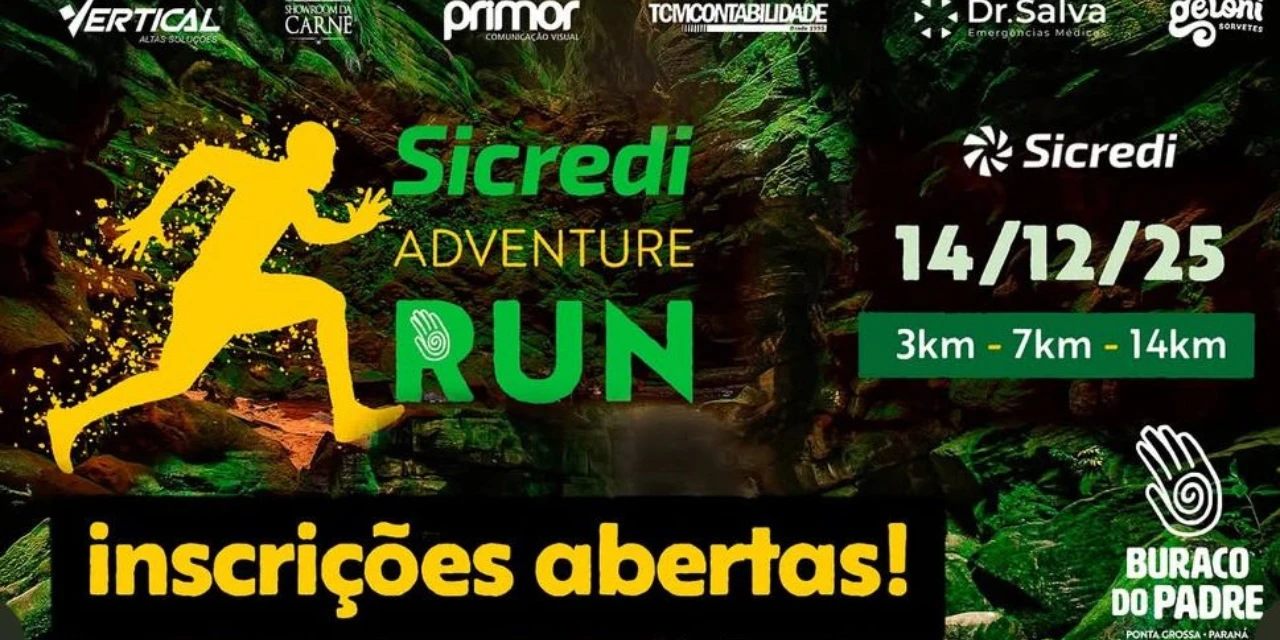 Sicredi Adventure Run reúne esporte e natureza no Buraco do Padre em 14 de dezembro