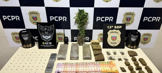 Ação integrada entre GCM e PCPR resulta na apreensão de mais de 6kg de drogas em PG
