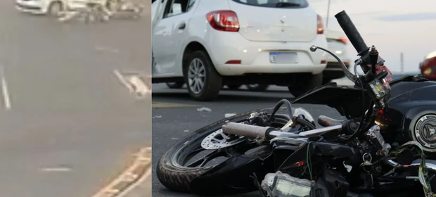 Vídeo mostra fuga de blitz que terminou em acidente na Rotatória dos Tropeiros