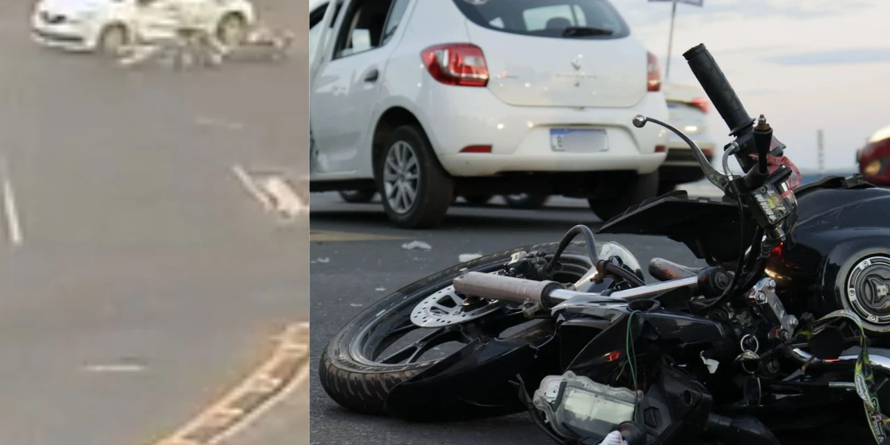 Vídeo mostra fuga de blitz que terminou em acidente na Rotatória dos Tropeiros