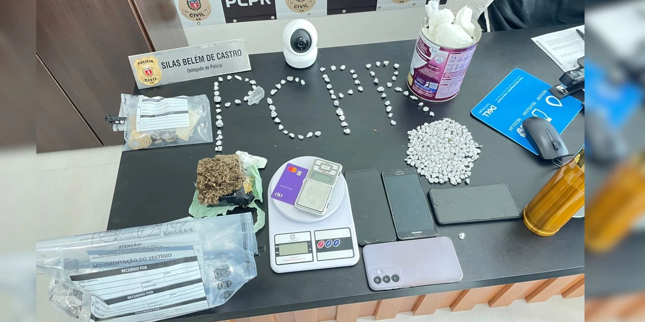 Polícia Civil impõe prejuízo de R$ 10 mil ao tráfico e prende casal em Reserva