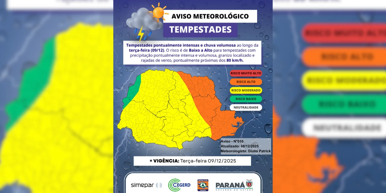 Foto: Divulgação/Defesa Civil do Paraná