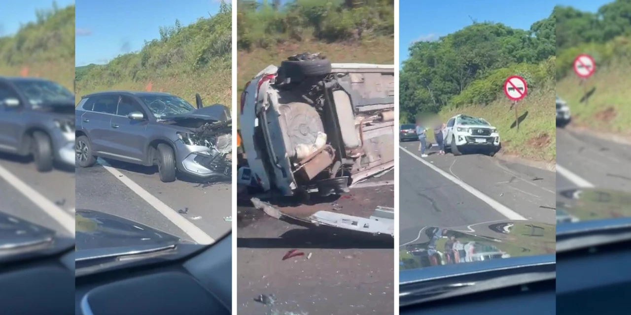 Colisão entre três carros mata motorista na BR-277, em Palmeira
