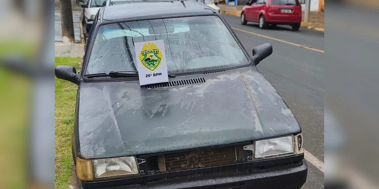 Polícia Militar recupera veículo furtado em Telêmaco Borba