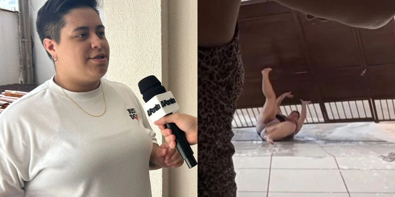 Brincadeira com água termina com portão quebrado, e moradoras de PG viralizam no mundo