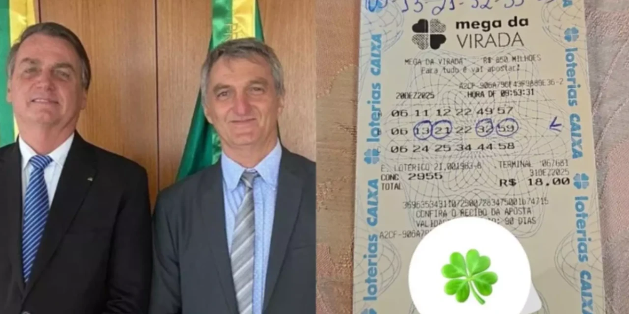 Bolsonaro joga no 13, acerta a quadra e fatura R$ 72 na Mega da Virada