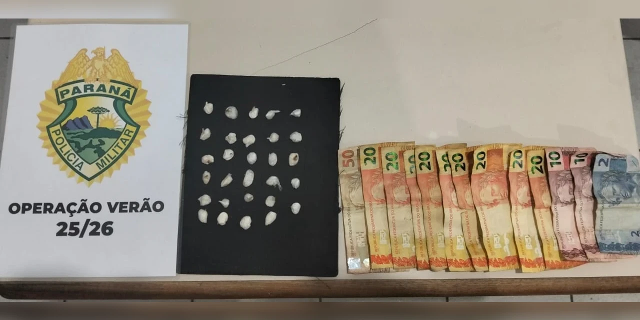 Ações da PMPR no Litoral resultam em prisões e apreensões por tráfico de drogas e porte de arma