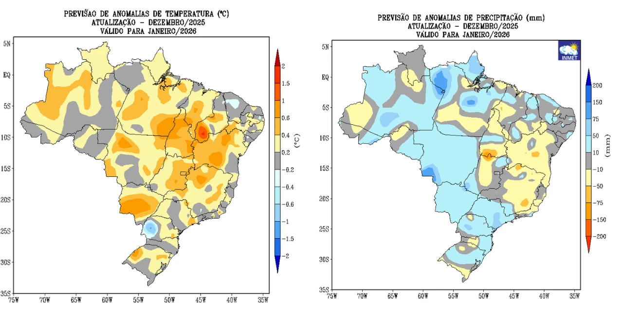 Janeiro de 2026: veja como fica o clima nas diferentes regiões do Brasil