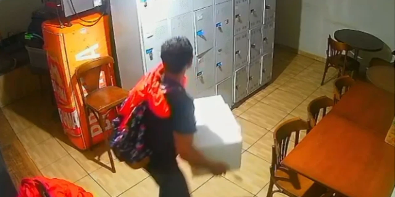 Vídeo: Homem é flagrado furtando eletrodomésticos em Castro e preso poucas horas depois