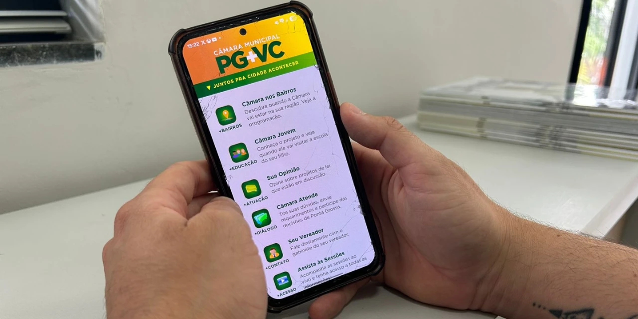 Câmara de Ponta Grossa lança aplicativo para ampliar acesso da população ao Legislativo