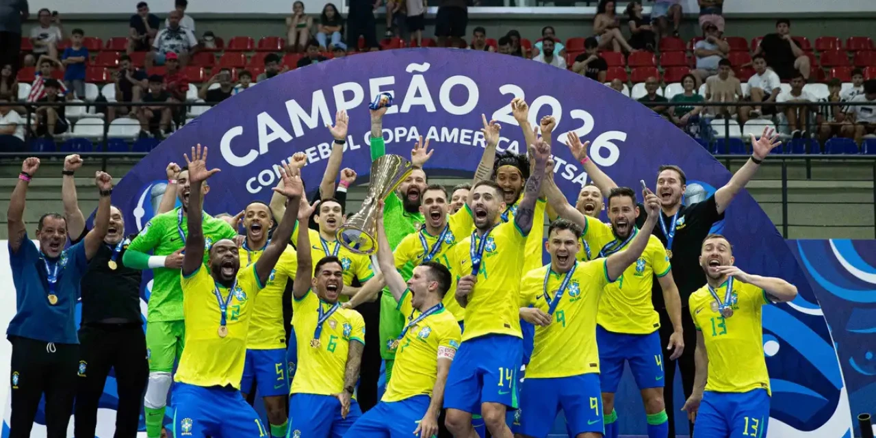 Brasil confirma hegemonia e conquista mais um título da Copa América de Futsal