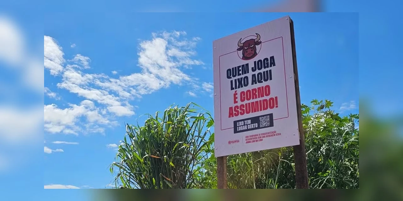 “Quem joga lixo aqui é corno assumido”: Campanha inusitada chama atenção e viraliza