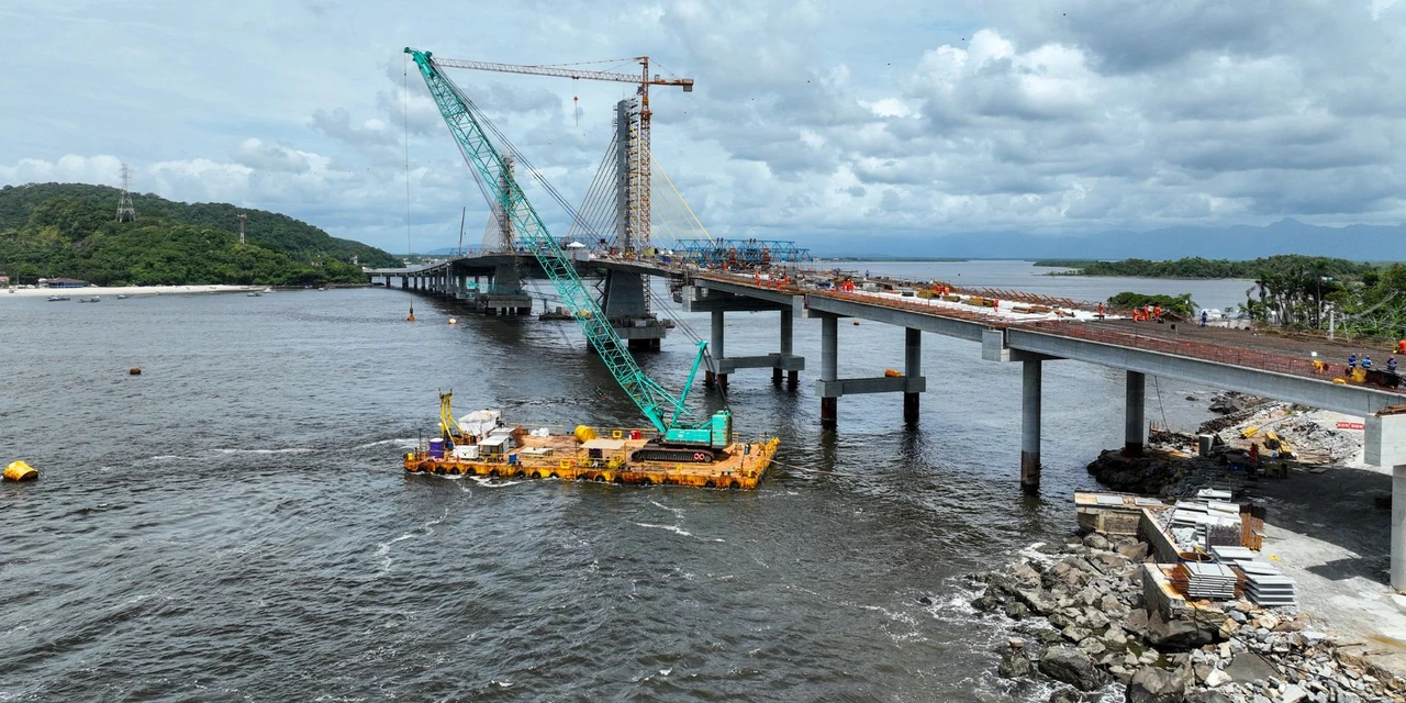 Construção da Ponte de Guaratuba entra na fase final com instalação do último estai na próxima semana